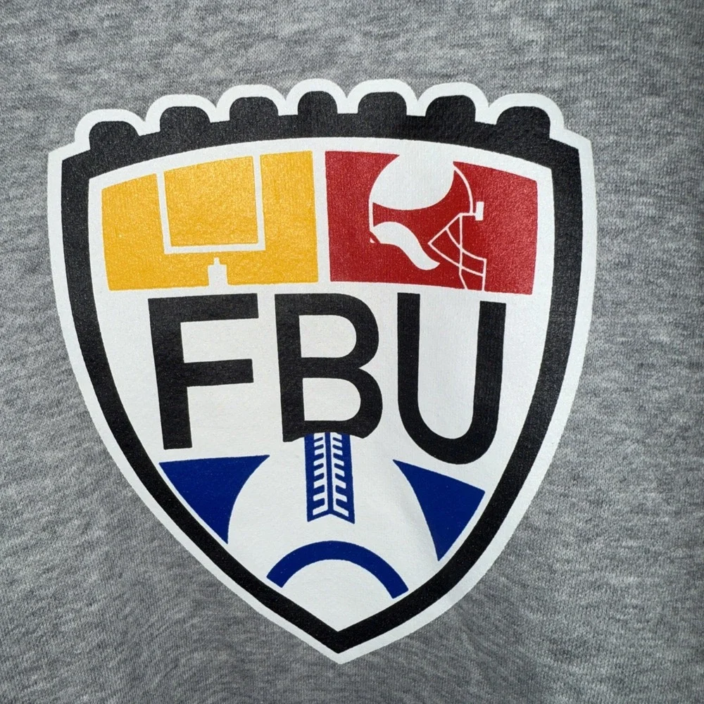 Adidas Hooded Sweatshirt Men's XXL Gray FBU Graphic Pullover